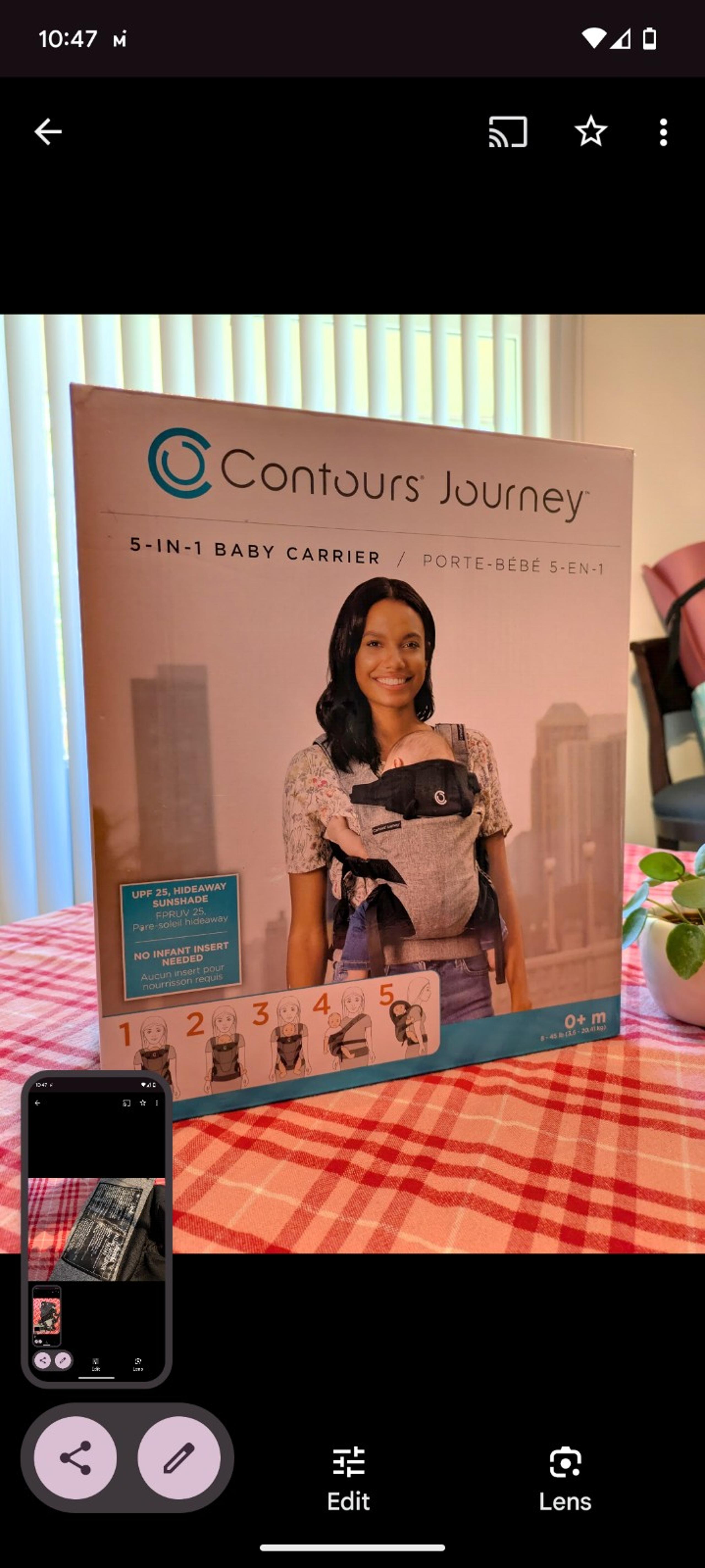 Contours Journey 5-in-1 baby carrier in grey