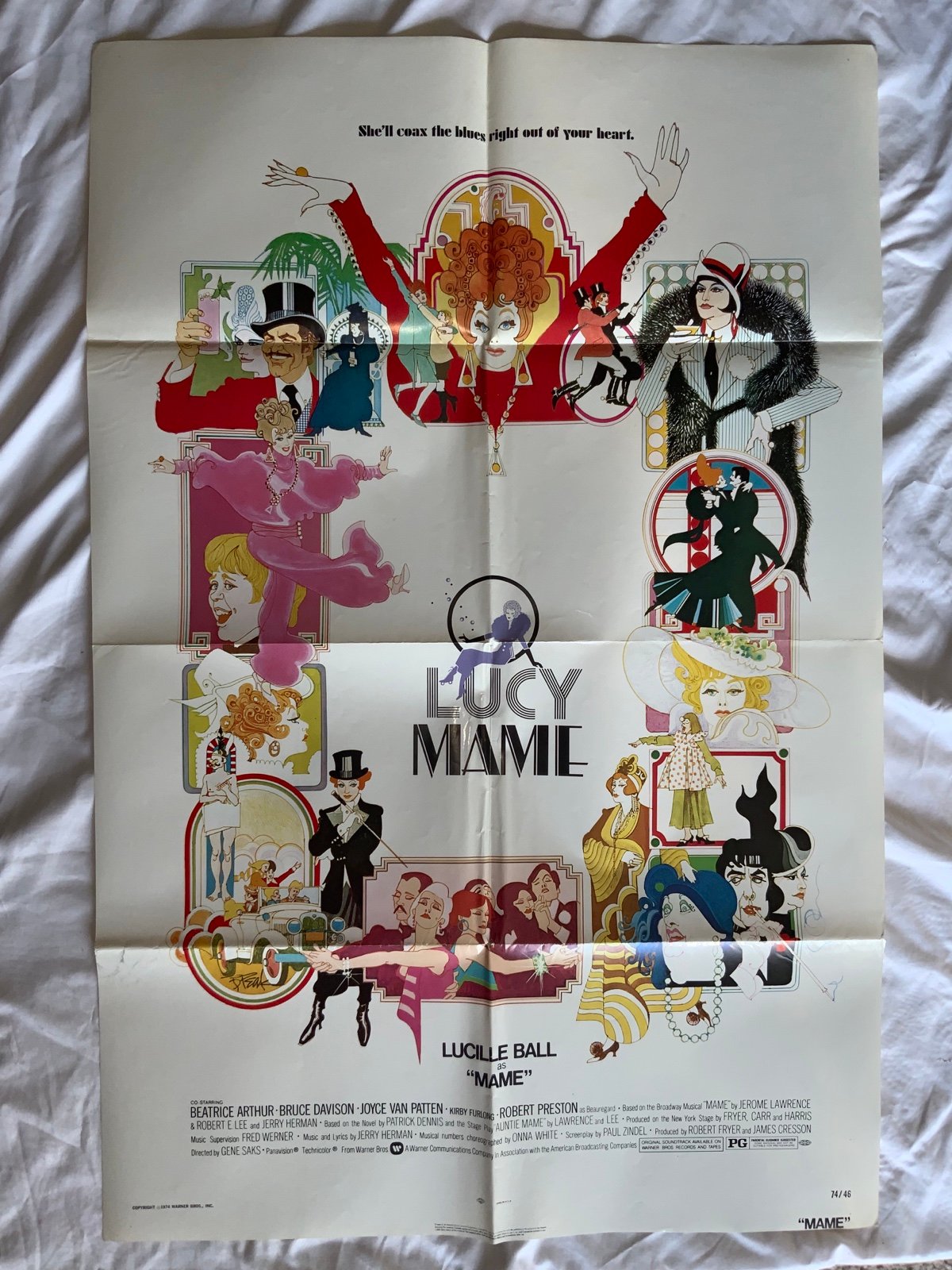 Lucy Mame Original One Sheet Movie Poster Musical 1970s 27x41 lucille ball
