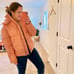 J. Crew Pink Signature Puffer Coat Small