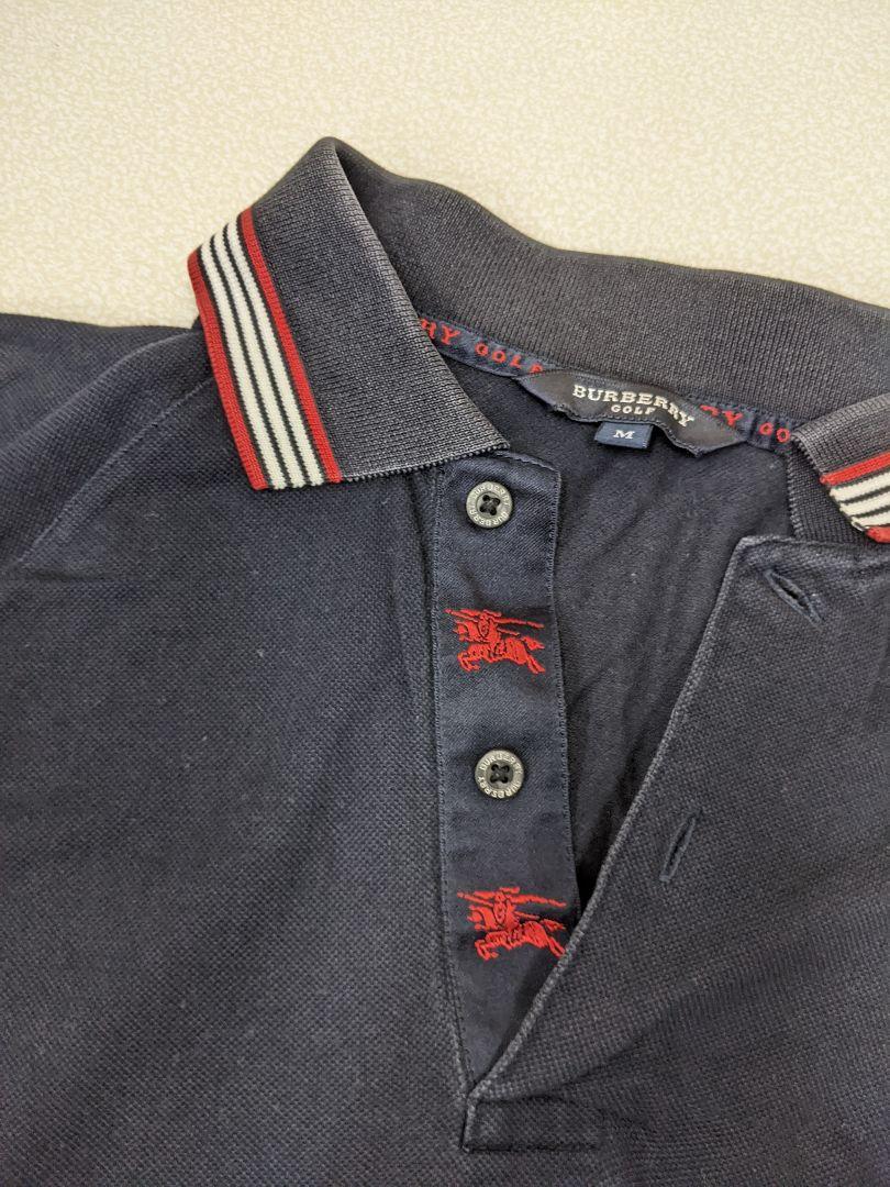 BURBERRY GOLF Logo Ribline Short Sleeve Pique Polo Shirt