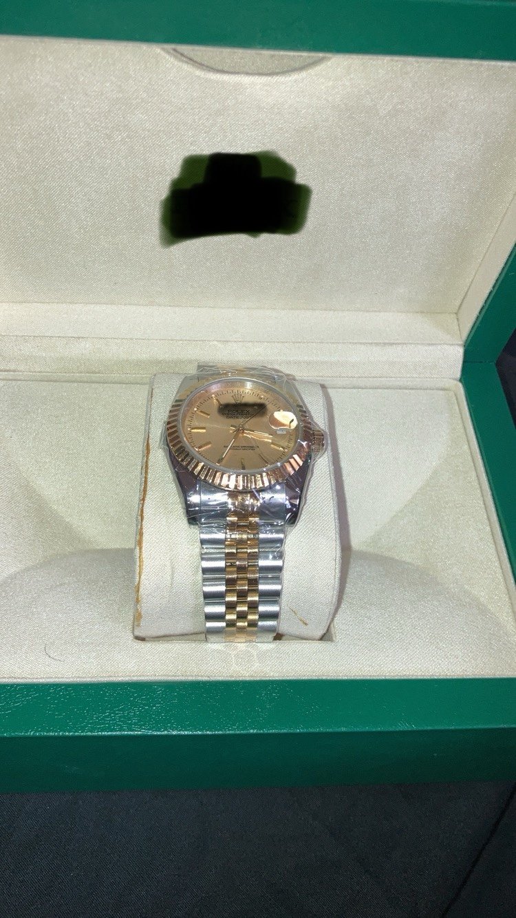 2 tone designer watch (with Box)