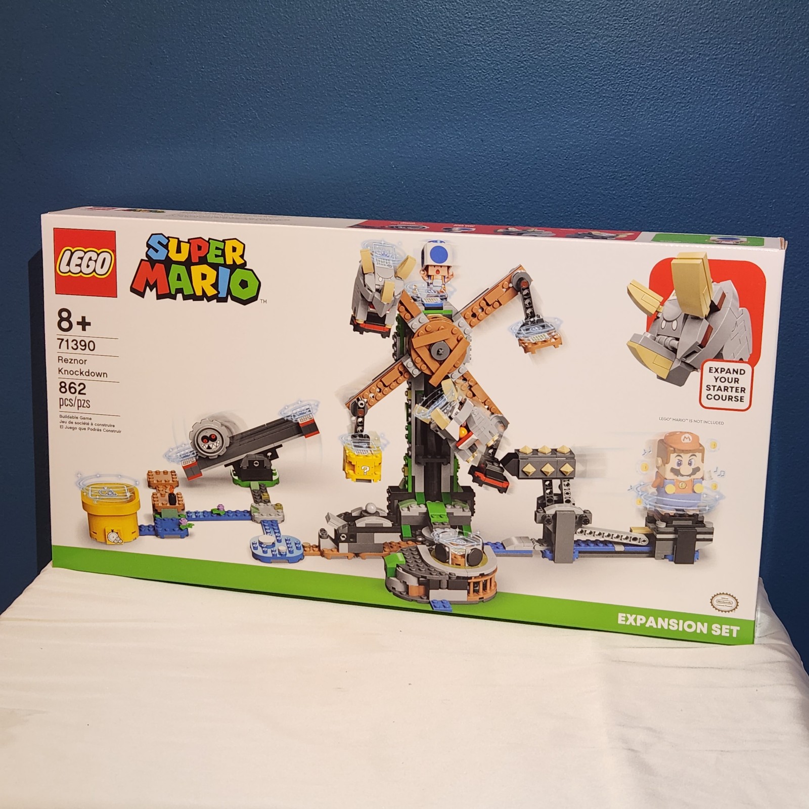 LEGO Super Mario: Reznor Knockdown Expansion Set (71390), New in Box