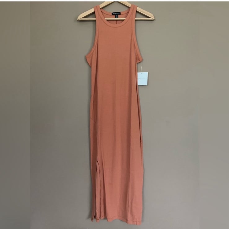 {Beyond Yoga} Ease Into It Ribbed Midi Tank Dress - Womens Large - NWT