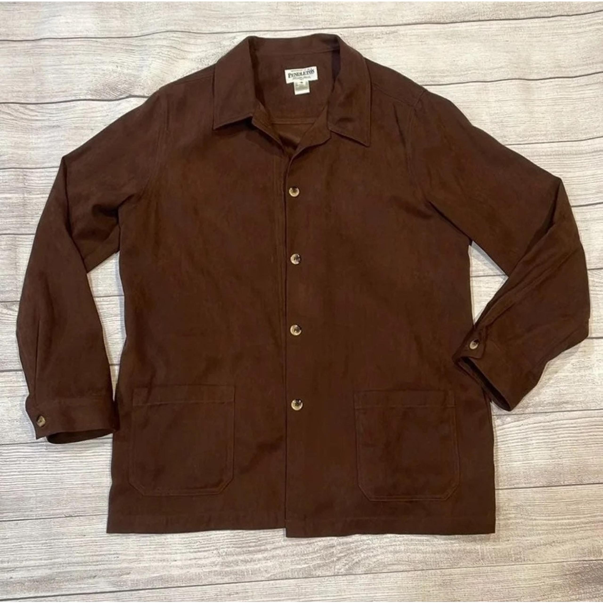 Vintage Pendleton Brown Button Down Shirt Size 18 Tall