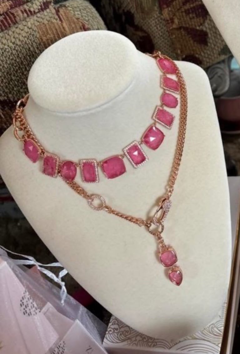 Bomb Party Pink resort wear unicorn necklace just unicorn necklace is for sale