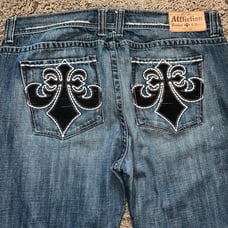 Affliction distressed jeans for men