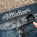Affliction distressed jeans for men