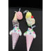 Adorable Gingerbread House Ice Cream Cone Christmas Ornament Lot -S1O
