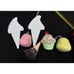 Adorable Gingerbread House Ice Cream Cone Christmas Ornament Lot -S1O