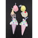 Adorable Gingerbread House Ice Cream Cone Christmas Ornament Lot -S1O
