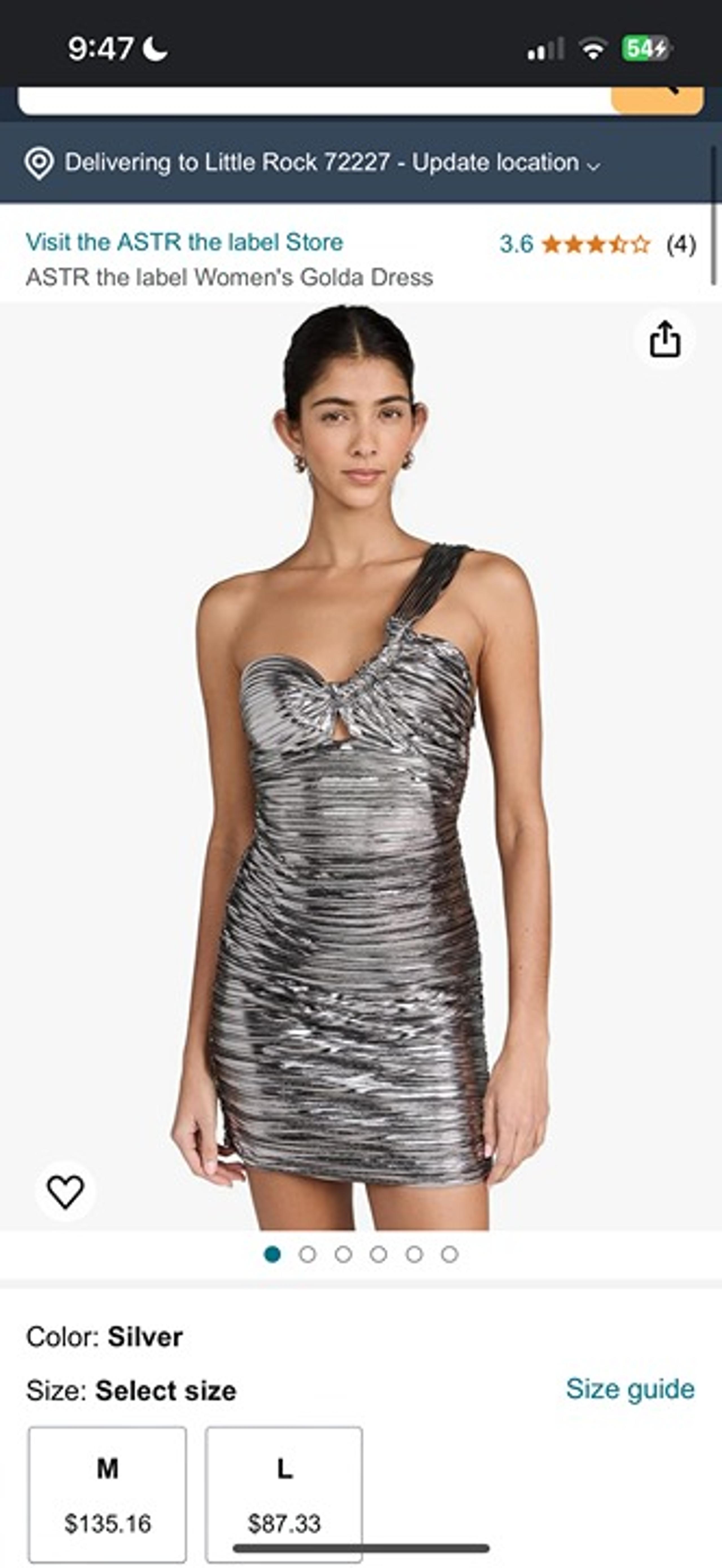 ASTR Brand Silver Mini Dress