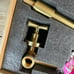 Brass Brushed Gold Bathroom Faucet Two Cross Handle Wall Mount Modern Faucet