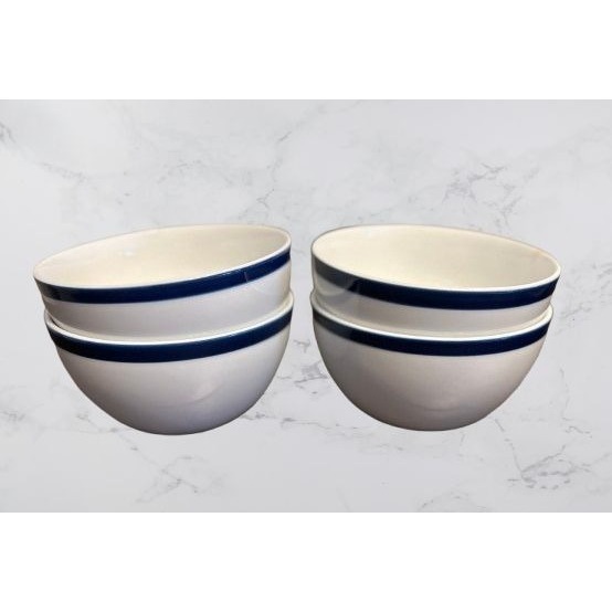 Set of 4 Soup/Cereal Bowl Brasserie Blue by Williams-Sonoma 5.5