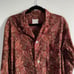 70s PLEETWAY Paisley Print Pajama Shirt and Pants Set