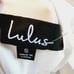LULUS WHITE SILK LIKE BELTED LINED NEW DRESS SIZE SMALL
