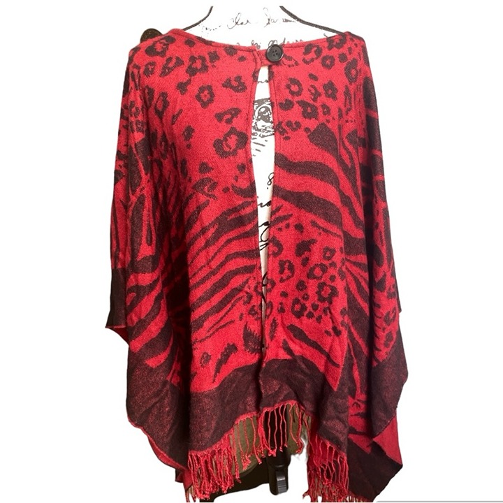 Chico’s Red and Black Wrap