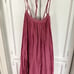 Free People Criss Cross Pink Gold Thread Maxi Dress Medium