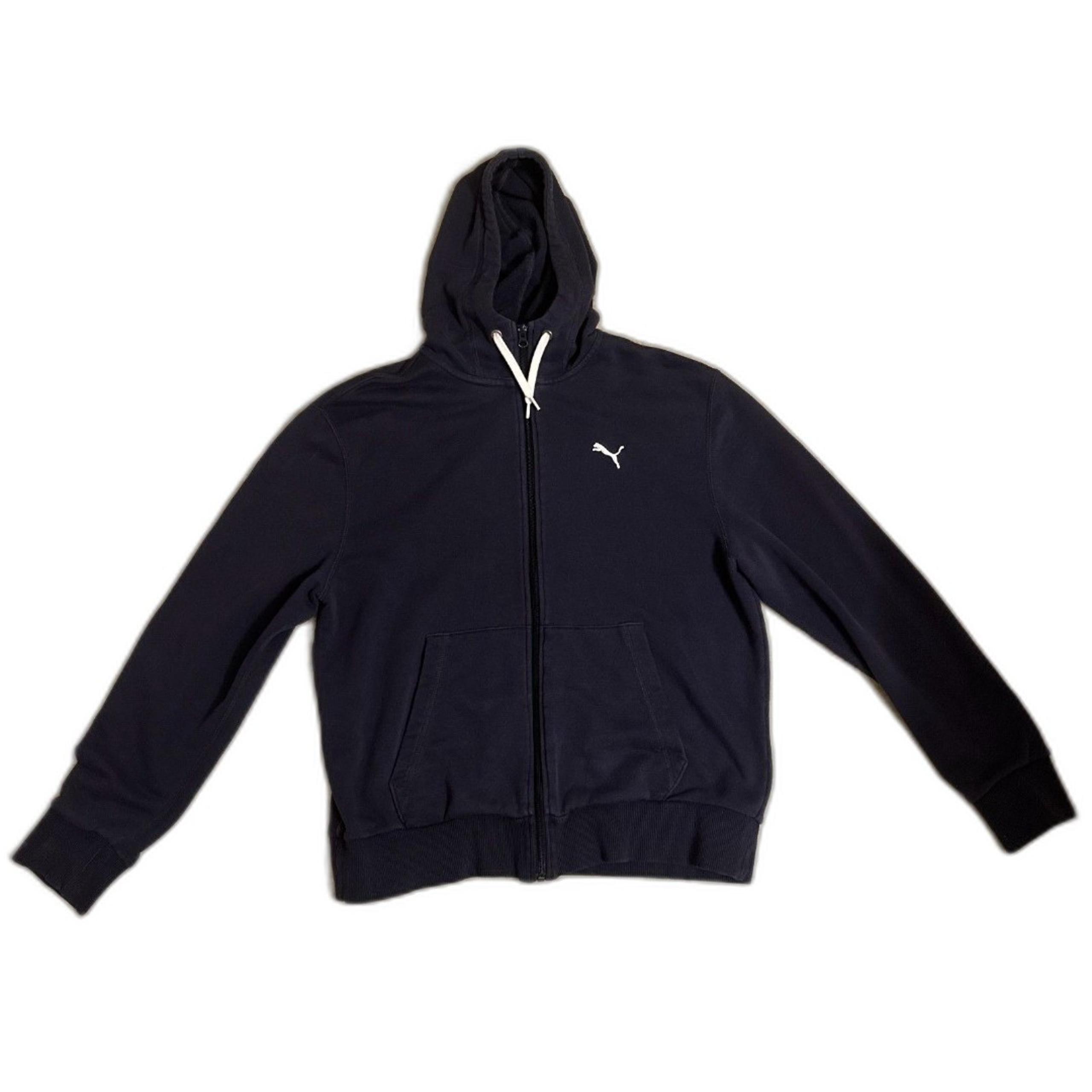 Puma Hooded Jacket Men’s Medium Blue Full Zip