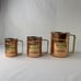 Copper & Brass Measuring Cups Set European Portugal Made 1/4 1/2 & 1 Liter Litre