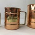 Copper & Brass Measuring Cups Set European Portugal Made 1/4 1/2 & 1 Liter Litre