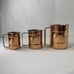 Copper & Brass Measuring Cups Set European Portugal Made 1/4 1/2 & 1 Liter Litre