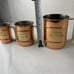 Copper & Brass Measuring Cups Set European Portugal Made 1/4 1/2 & 1 Liter Litre