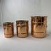 Copper & Brass Measuring Cups Set European Portugal Made 1/4 1/2 & 1 Liter Litre