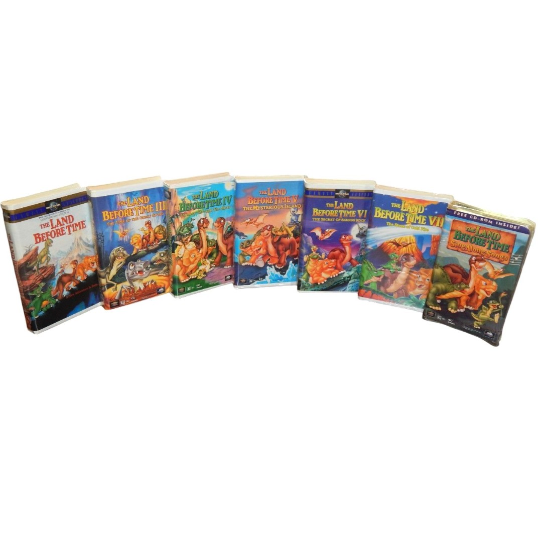 7pc The Land Before Time vintage VHS movies in original cases movie bundle set