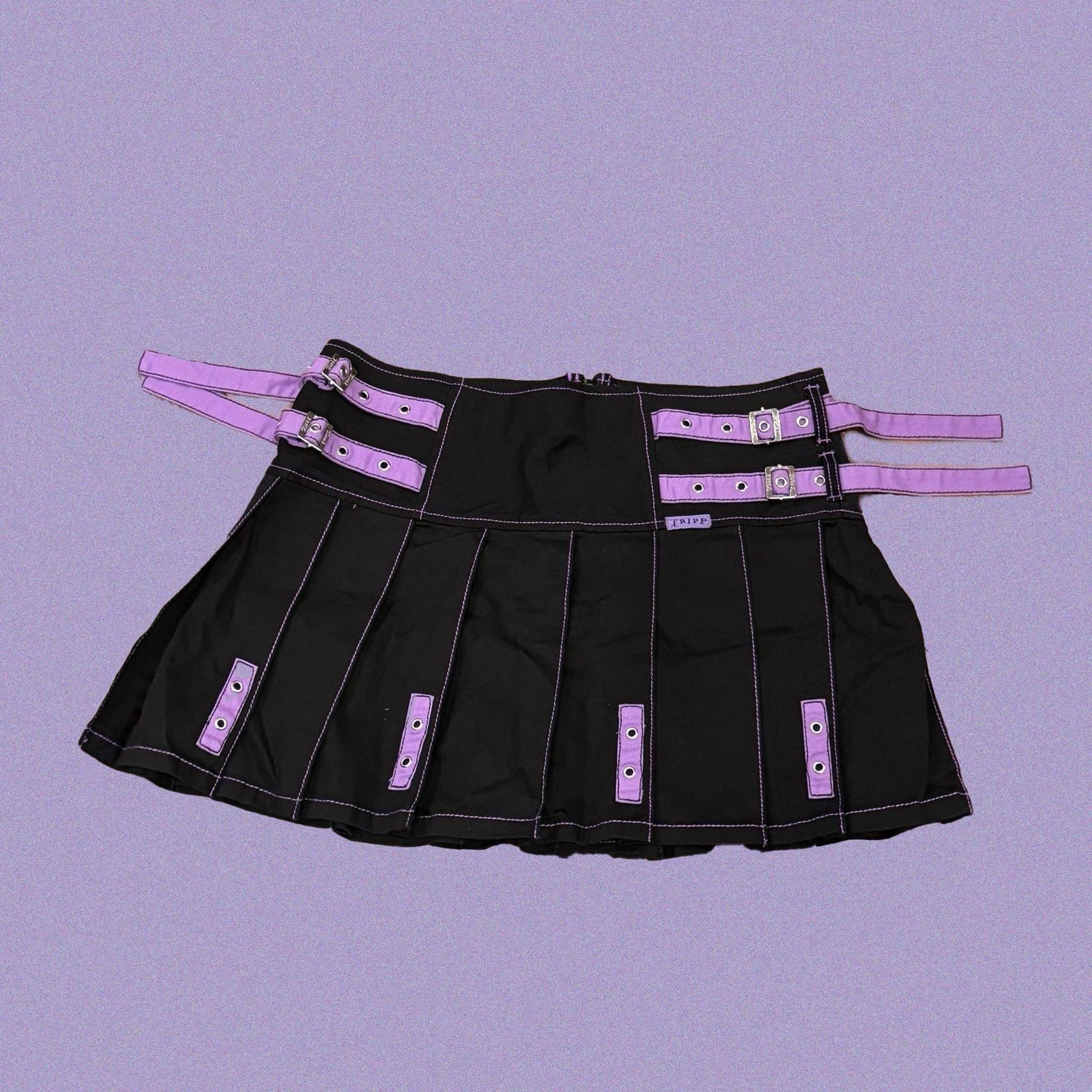 Tripp NYC Purple and Black Mini Skirt