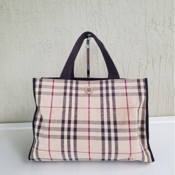 BURBERRY Beautiful Vintage Tote Signature London
