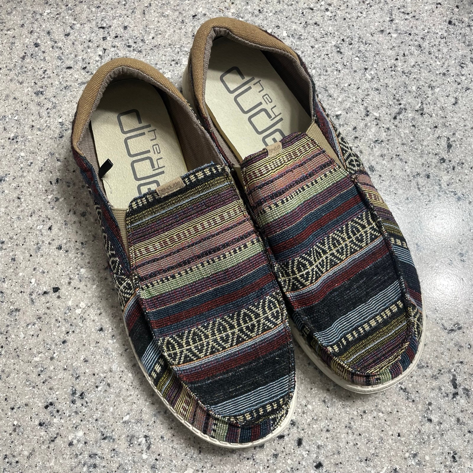 Men’s size 13 Hey Dude Thad Serape Stripe Flats