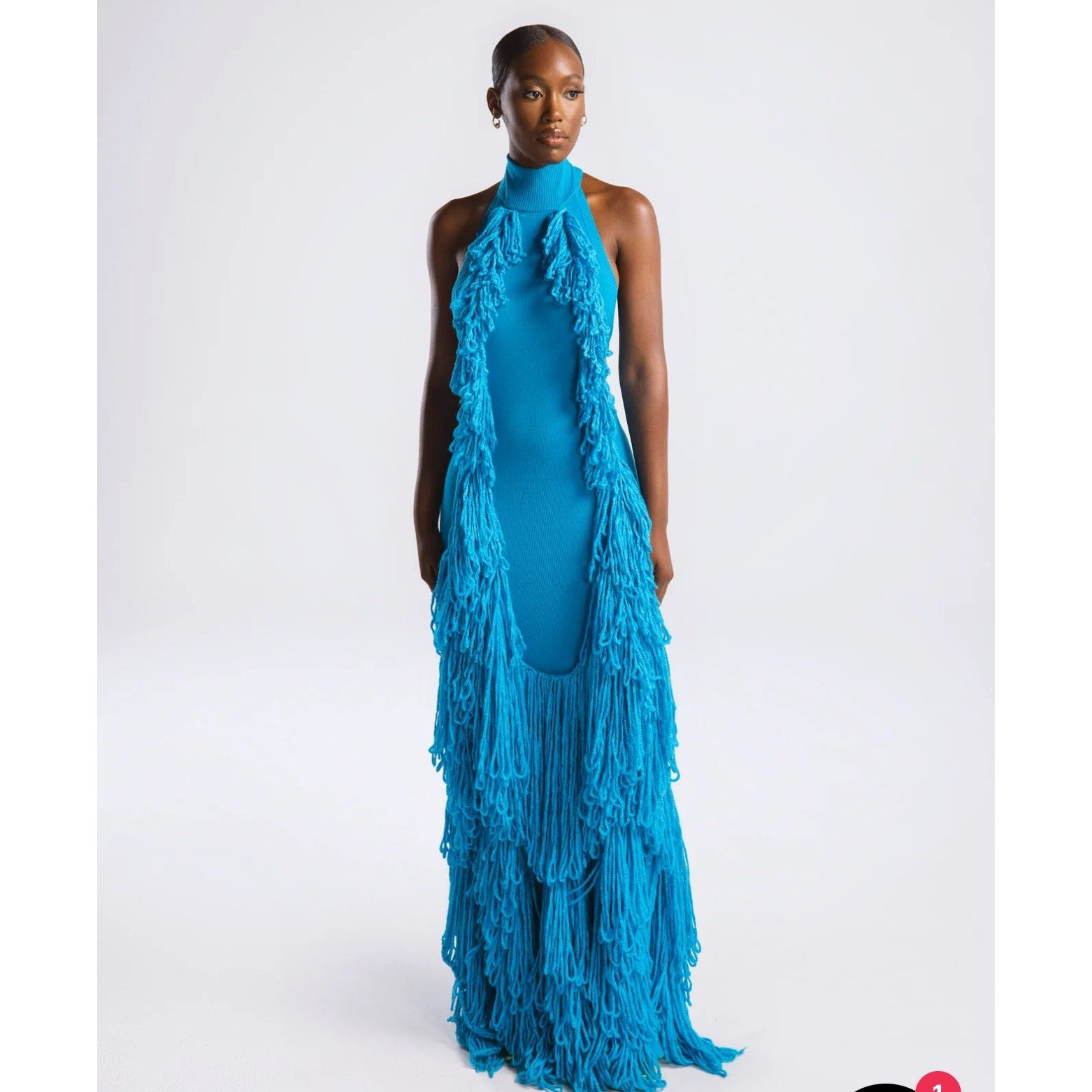 Hanifa MINA TASSEL KNIT GOWN Sz S
