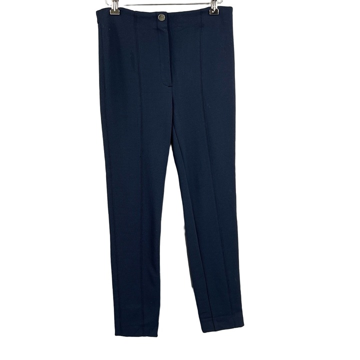 Theory Womens Pants Navy Tucson Knit Clean Cigarette Minimalist Office 4 New