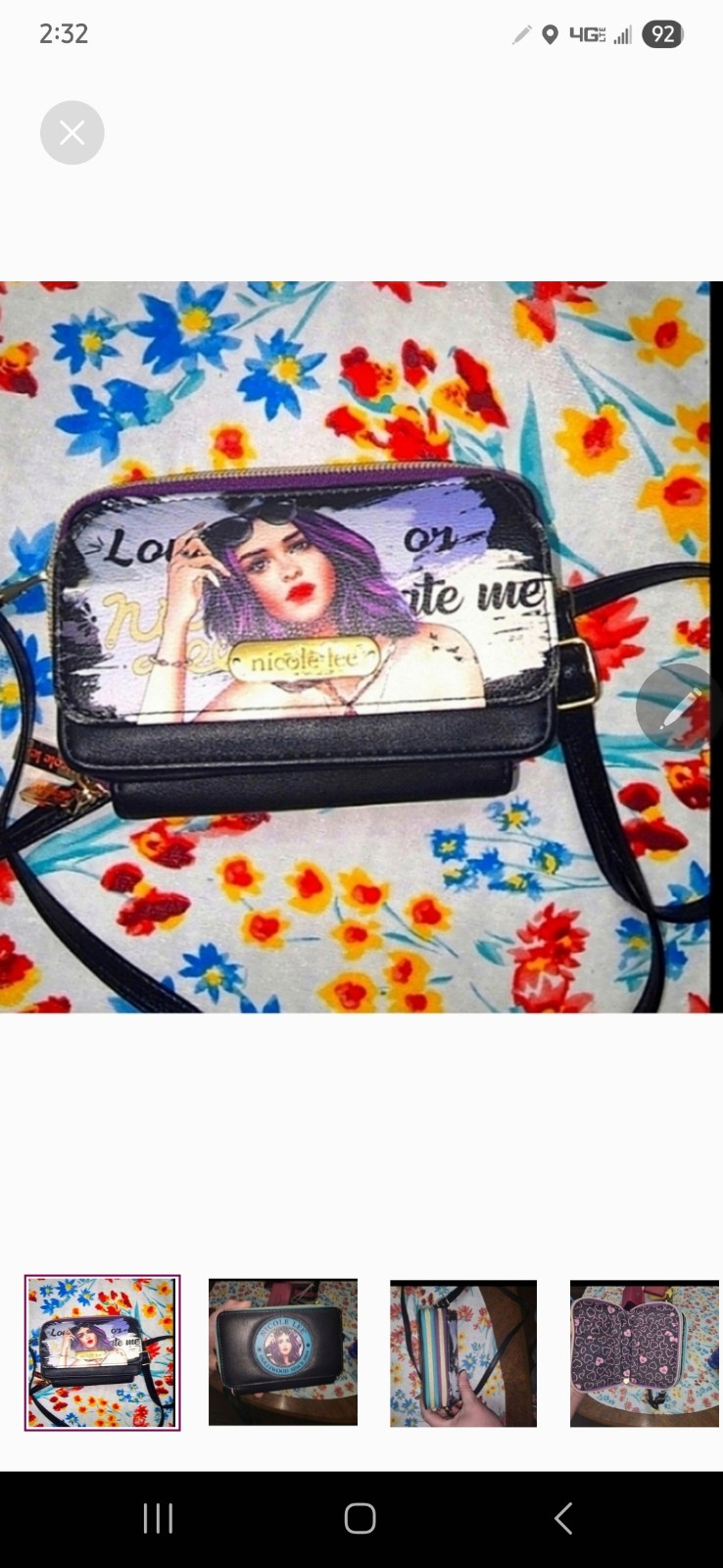 Nwot Nicole lee crossbody wallet