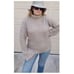 Agnes B Homme Paris Turtleneck Sweater Beige Knit Alpaca Wool Mohair Blend