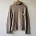 Agnes B Homme Paris Turtleneck Sweater Beige Knit Alpaca Wool Mohair Blend