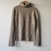Agnes B Homme Paris Turtleneck Sweater Beige Knit Alpaca Wool Mohair Blend