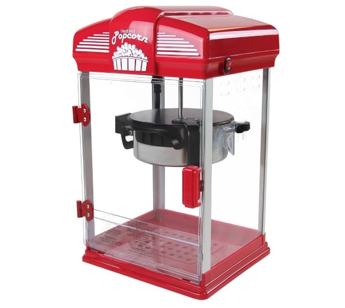 West Bend Stir Crazy Movie Theater Popcorn Popper with Nonstick Popcorn Kettle,