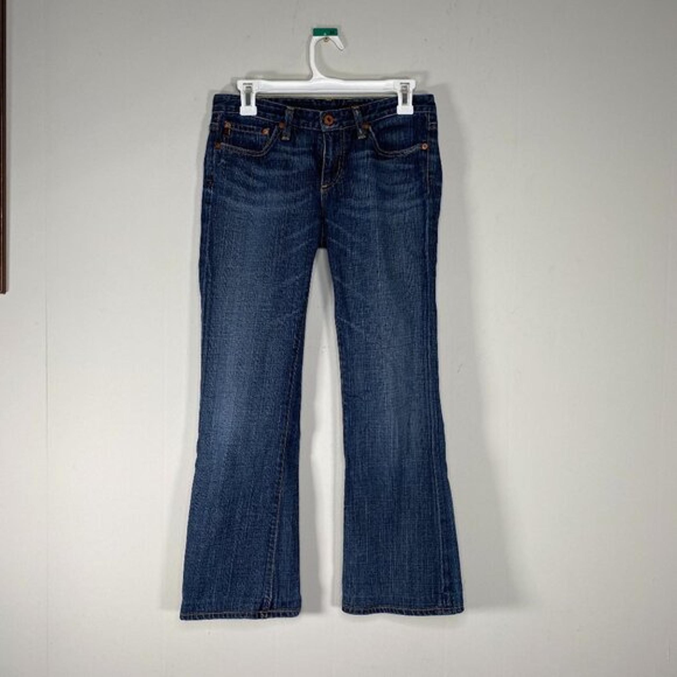 AG Adriano Goldschmied Flared Dress Pants Women's 28 Low Rise Blue Casual USA