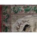 India Gold Metal Thread Tapestry -Elephants Peacocks Green Parrots Sitar Dancers