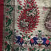 India Gold Metal Thread Tapestry -Elephants Peacocks Green Parrots Sitar Dancers