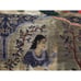 India Gold Metal Thread Tapestry -Elephants Peacocks Green Parrots Sitar Dancers