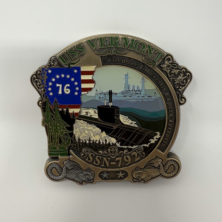 USS Vermont (SSN-792) Alpha Sea Trials Challenge Coin