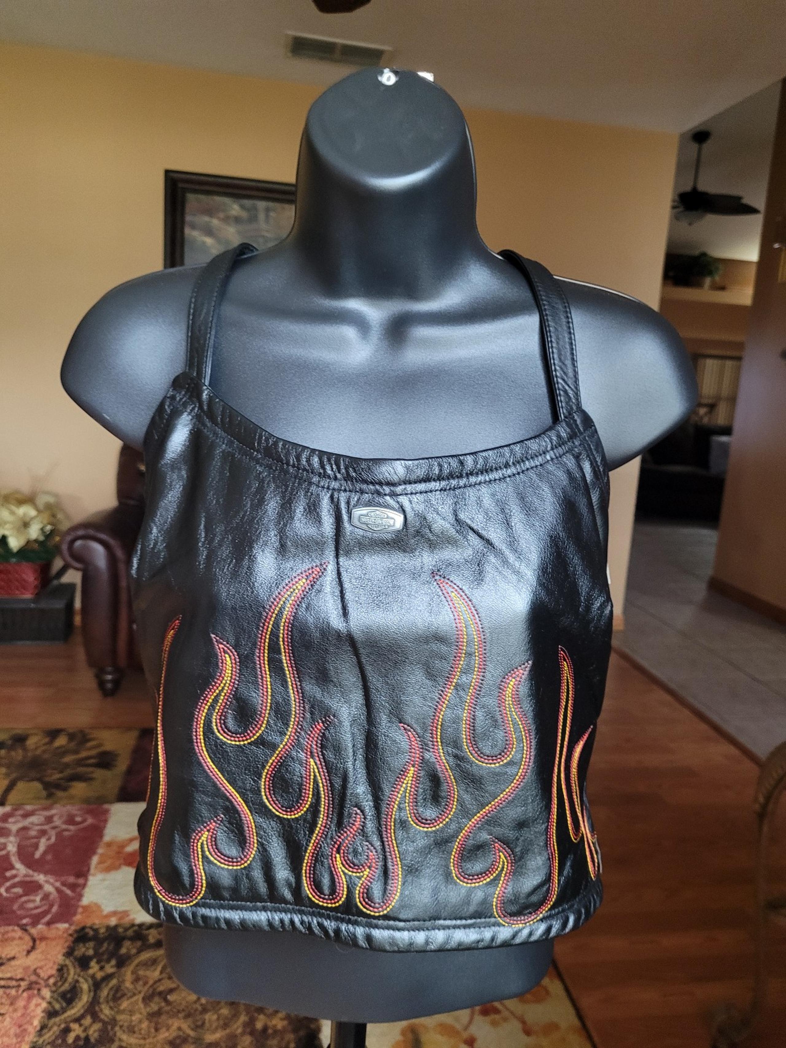 NWOT WOMEN'S HARLEY DAVIDSON LEATHER TOP