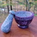 Purple Soapstone Mortar and Pestle - Beautiful 3.5 Wide