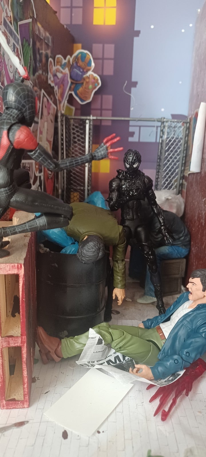 Custom symbiote sentinel toys spiderman
