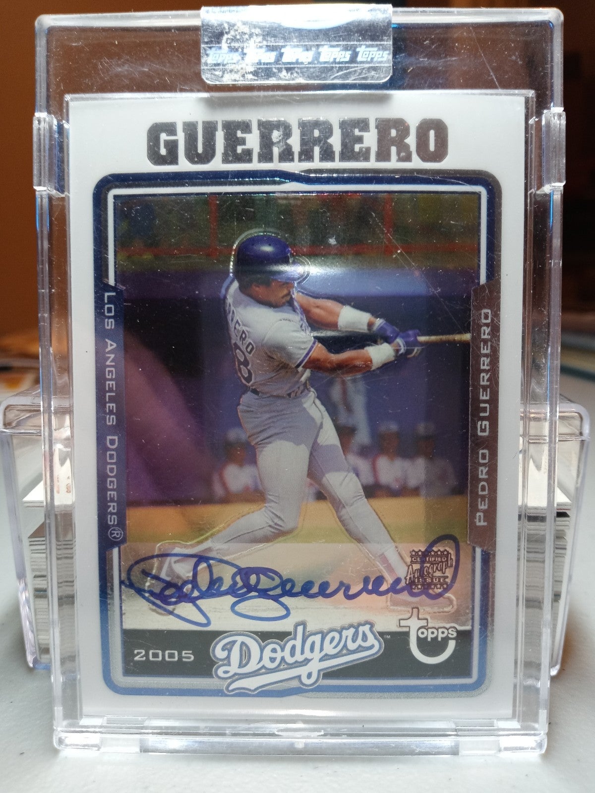 PEDRO GUERRERO 2005 TOPPS CHROME CERTIFIED AUTOGRAPH ISSUE - LOS ANGELES DODGERS