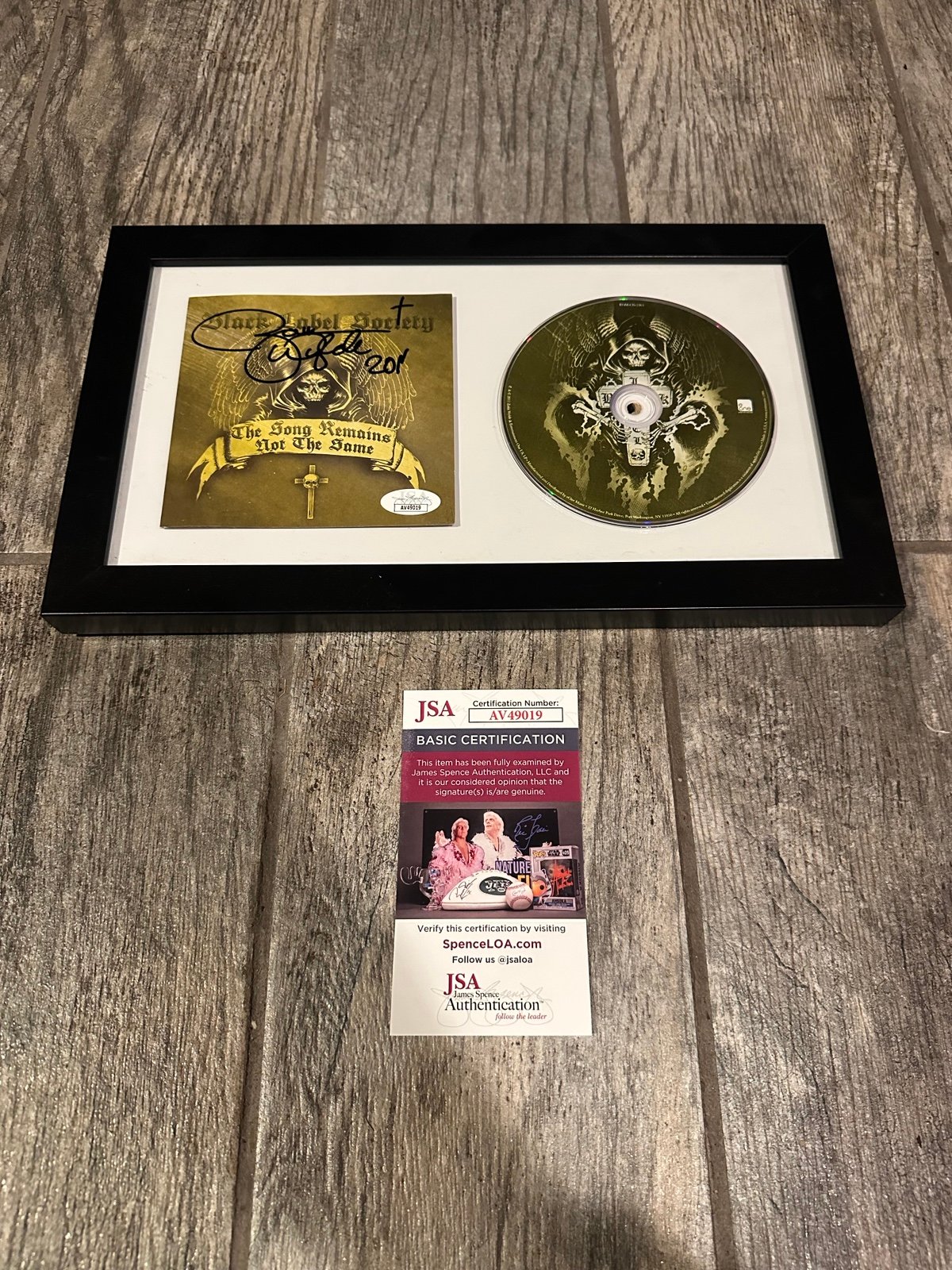 ZAKK WYLDE SIGNED FRAMED BLACK LABEL SOCIETY CD JSA COA AUTOGRAPHED BLS