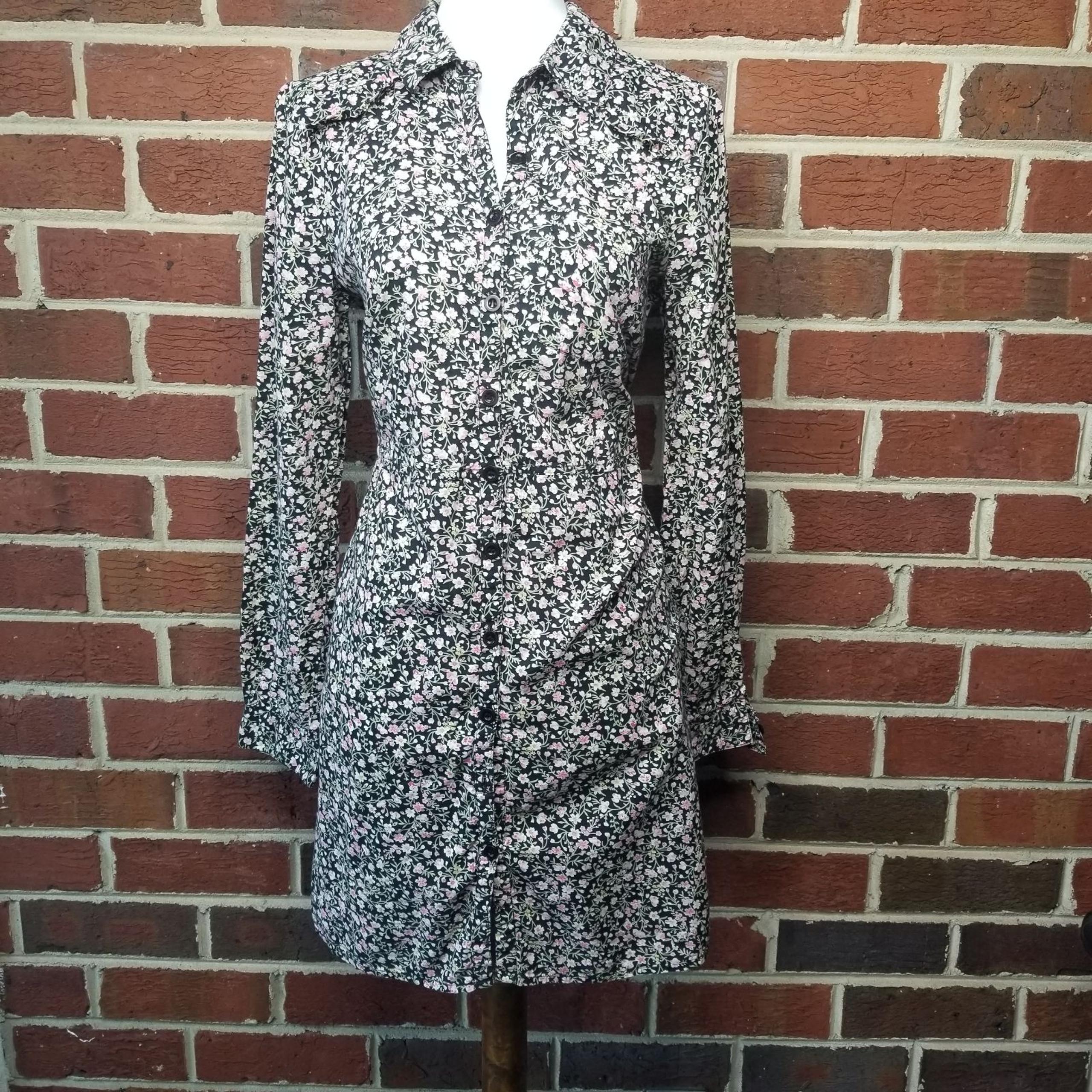 BDG Flower Shirt Dress M