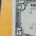 UNC 1950A 5 Dollar Bank Note. Lime Green Seal